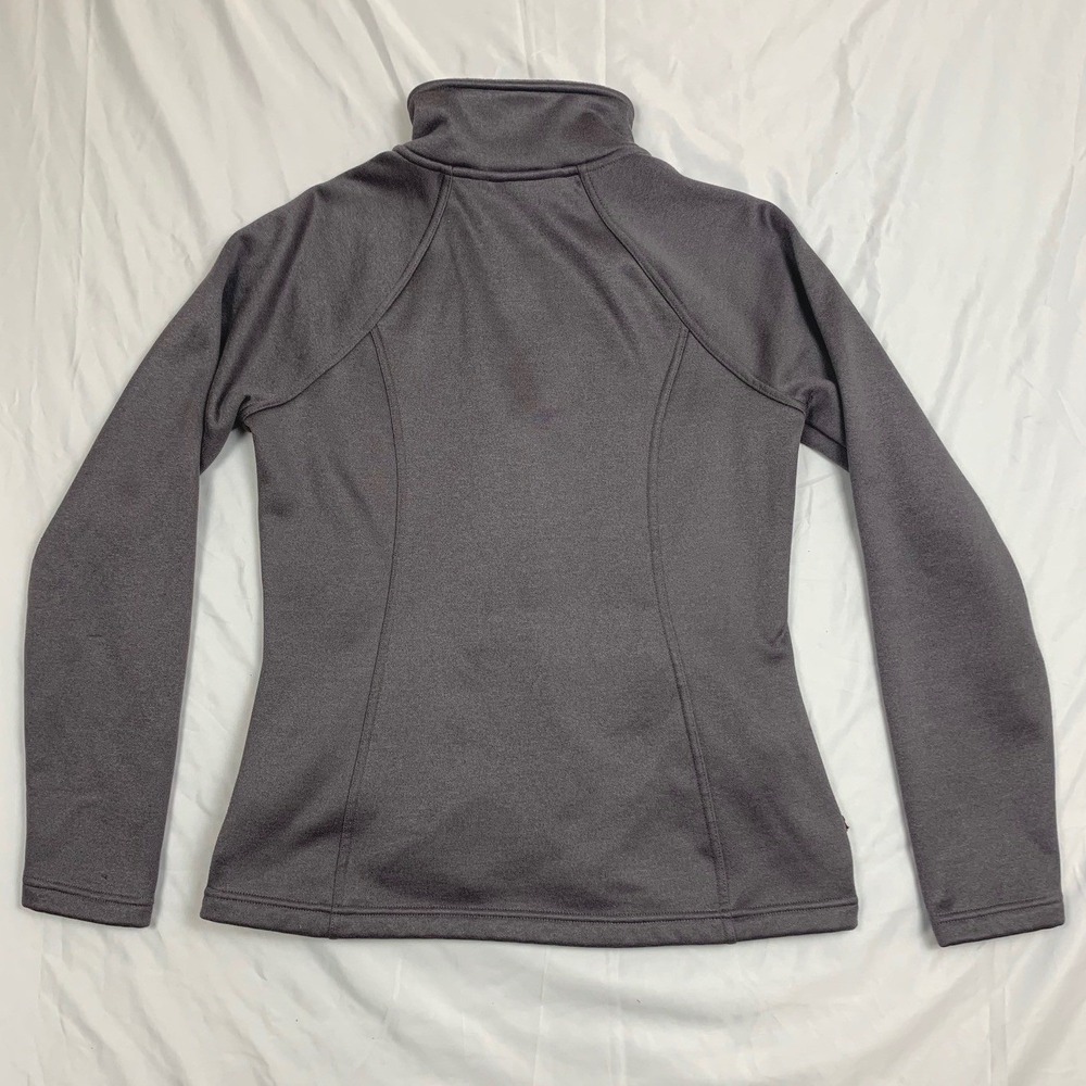 The North Face Fleece Jacket Womens M Gray Full Zip Mock Neck Softshell SOFT - Picture 4 of 10